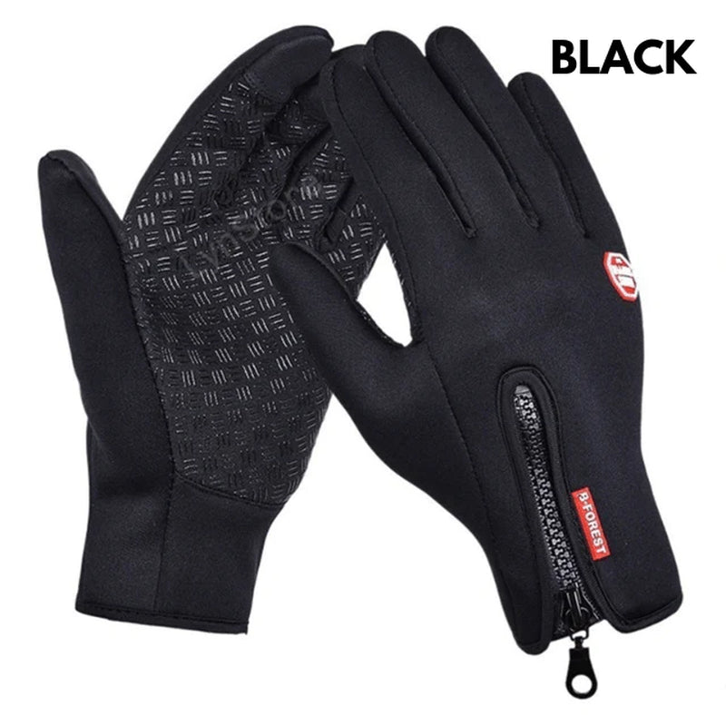 Heated Winter Gloves Touch Screen Riding Motorcycle Sliding Waterproof Sports Gloves with Fleece